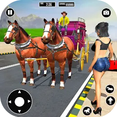 Взлом Horse Cart Taxi Transport Game  [МОД Бесконечные монеты] - стабильная версия apk на Андроид