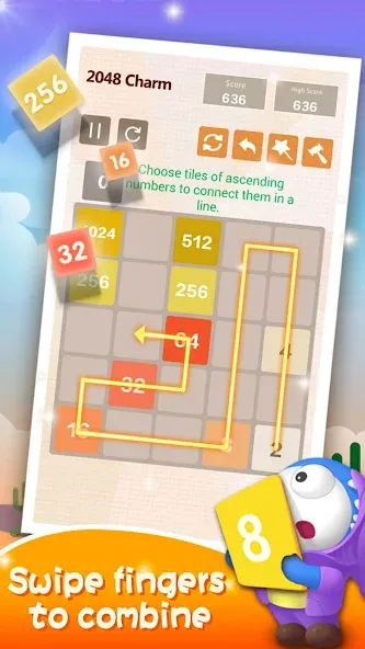 Number Charm: Slide Puzzle (Две тысячи сорок восемь)  [МОД Unlocked] Screenshot 2