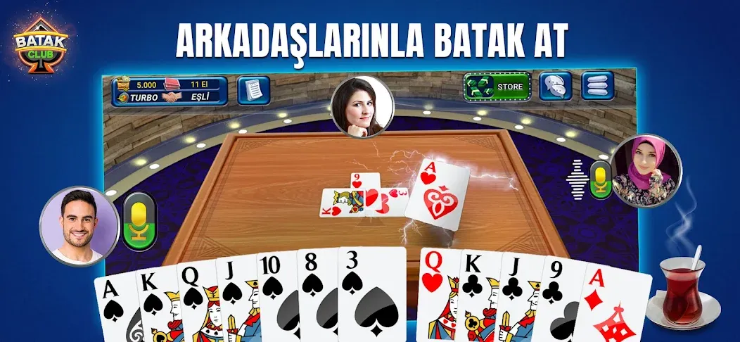 Batak Club - Play Spades (Батак Клуб)  [МОД Бесконечные монеты] Screenshot 1