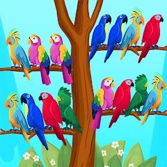 Взломанная Bird Puzzle - Color Game  [МОД Menu] - стабильная версия apk на Андроид