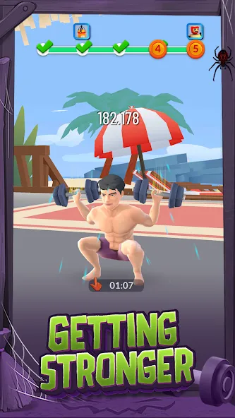 Idle Gym Life: Strong Man (Айдл Джим Лайф)  [МОД Бесконечные деньги] Screenshot 2