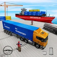 Скачать взломанную Cargo Transport Truck Driving (Грузовик перевозки грузов)  [МОД Много монет] - полная версия apk на Андроид