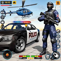 Взлом US Police Shooting Crime City  [МОД Mega Pack] - последняя версия apk на Андроид