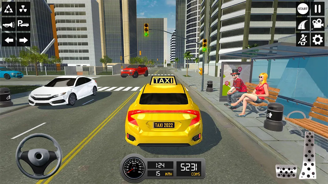 Taxi Simulator 3d Taxi Sim  [МОД Menu] Screenshot 2