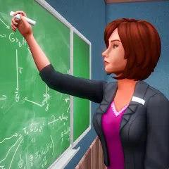 Скачать взломанную High School Teacher Simulator  [МОД Unlimited Money] - стабильная версия apk на Андроид