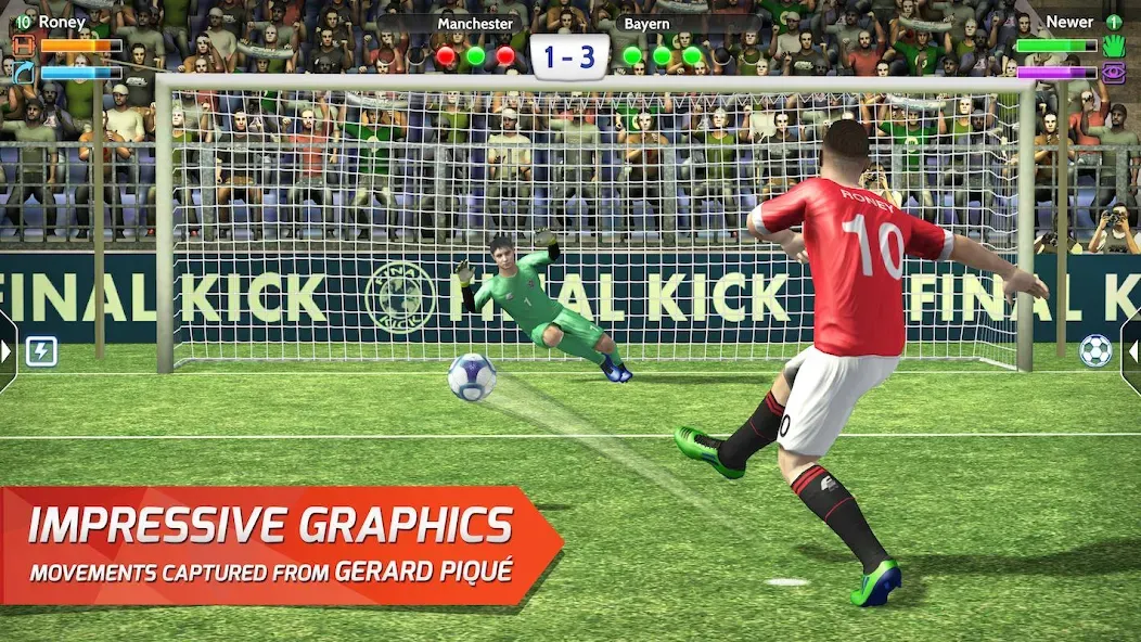 Final Kick: Online Soccer (Финаль кик)  [МОД Много денег] Screenshot 1