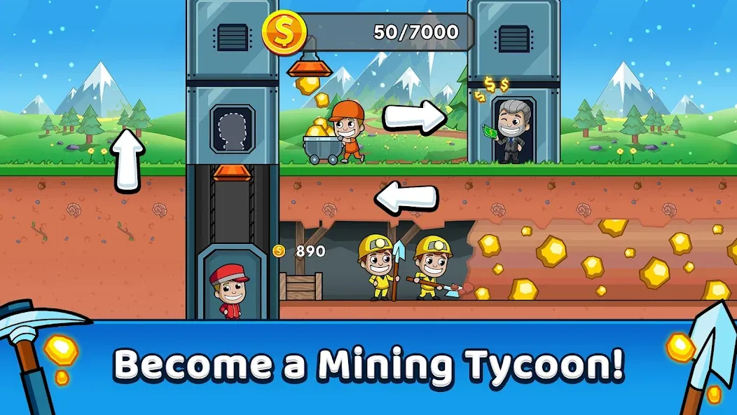 Idle Miner Tycoon: Gold Games  [МОД Меню] Screenshot 1