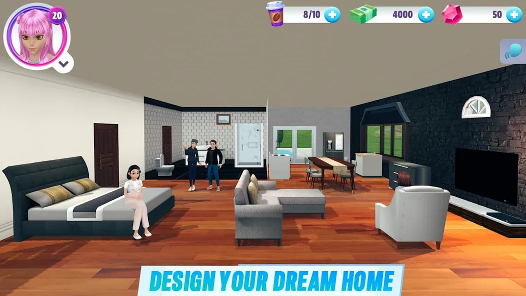 Virtual Sim Story: Home & Life (Виртуальная история симулятора)  [МОД Menu] Screenshot 2