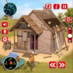 Скачать взлом Wood House Construction Game  [МОД Бесконечные монеты] - стабильная версия apk на Андроид