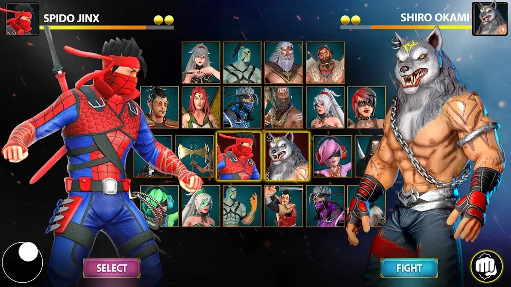 Ninja Clash: Karate Fighters (Ниндзя Мастер)  [МОД Menu] Screenshot 1