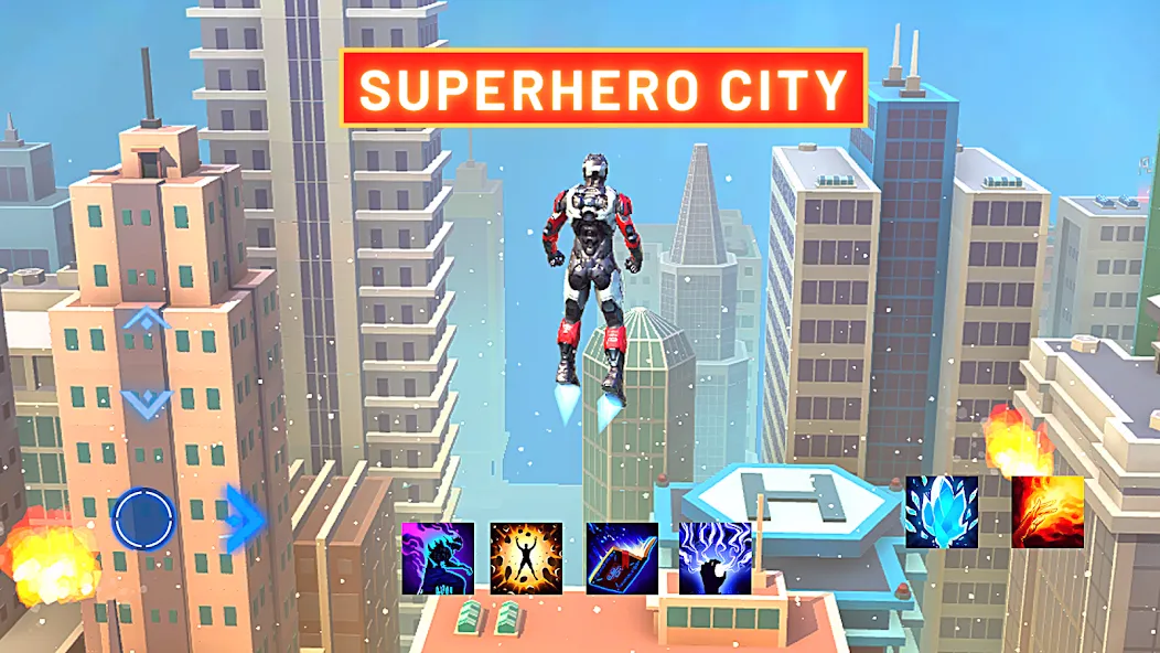 Super hero Flying iron jet man  [МОД Mega Pack] Screenshot 2