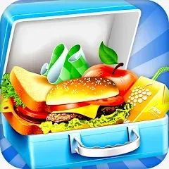 Скачать взлом Lunch Box cooking Games 2023 (ШКОЛЬНЫЙ ОБЕД ПРИГОТОВЛЕНИЕ ПИЩИ Создание поваров)  [МОД Mega Pack] - полная версия apk на Андроид