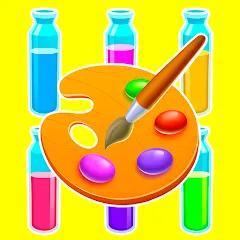 Взломанная Sort Paint: Water Sort Puzzle (Сорт Пэйнт)  [МОД Menu] - последняя версия apk на Андроид