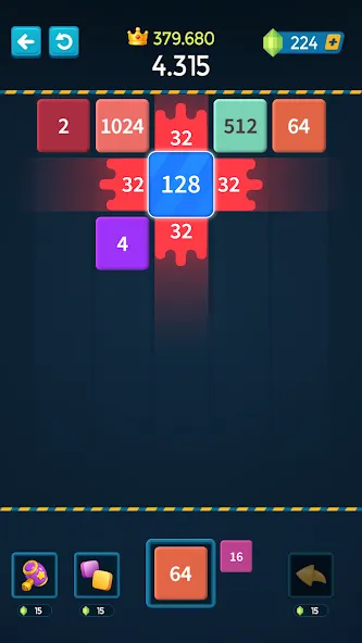 1M - Merge Number Block Puzzle  [МОД Бесконечные деньги] Screenshot 2