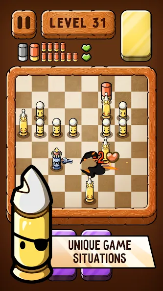 Bullet Chess: Board Shootout (Бюллет чесс)  [МОД Бесконечные монеты] Screenshot 4