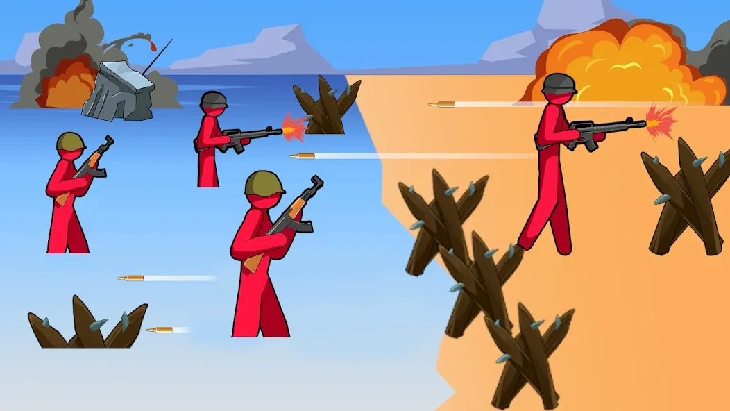 Stickman History Battle (Стикмен История Битва)  [МОД Бесконечные монеты] Screenshot 5