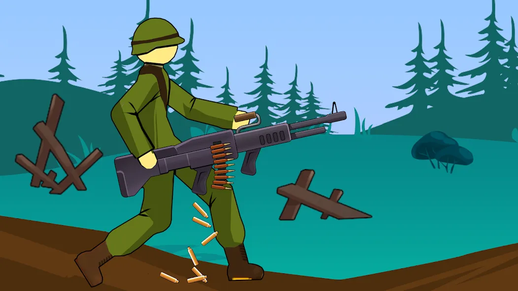 Stickman WW2 (Стикмэн Вторая Мировая война)  [МОД Бесконечные монеты] Screenshot 5