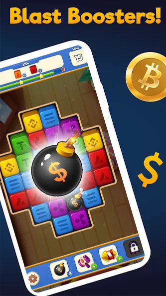 Crypto Blocks Puzzle Challenge  [МОД Unlimited Money] Screenshot 3