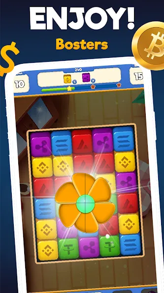 Crypto Blocks Puzzle Challenge  [МОД Unlimited Money] Screenshot 5