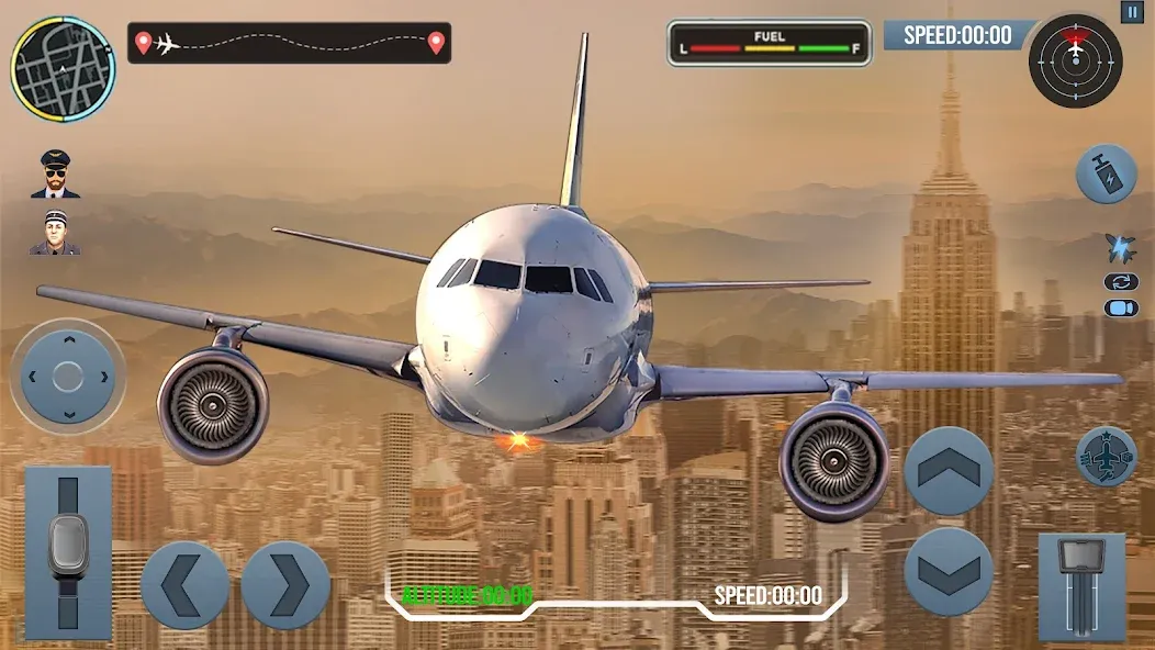 Airplane Simulator Plane Games  [МОД Unlocked] Screenshot 1