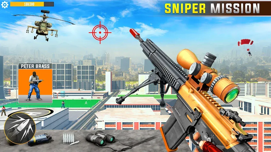 Banduk Game - Sniper Gun Games (Снайперская Война 3D)  [МОД Unlimited Money] Screenshot 2