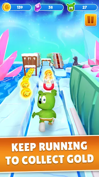 Gummy Bear Run: Running Games (Гамми Бер Ран)  [МОД Меню] Screenshot 2