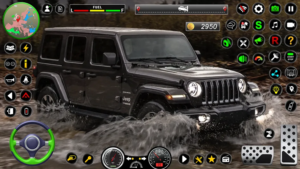 Jeep Driving Simulator offRoad (Джип Драйвинг Симулятор вне дороги)  [МОД Menu] Screenshot 2