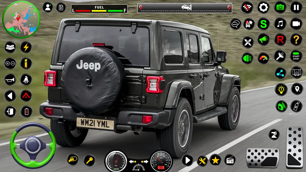 Jeep Driving Simulator offRoad (Джип Драйвинг Симулятор вне дороги)  [МОД Menu] Screenshot 3