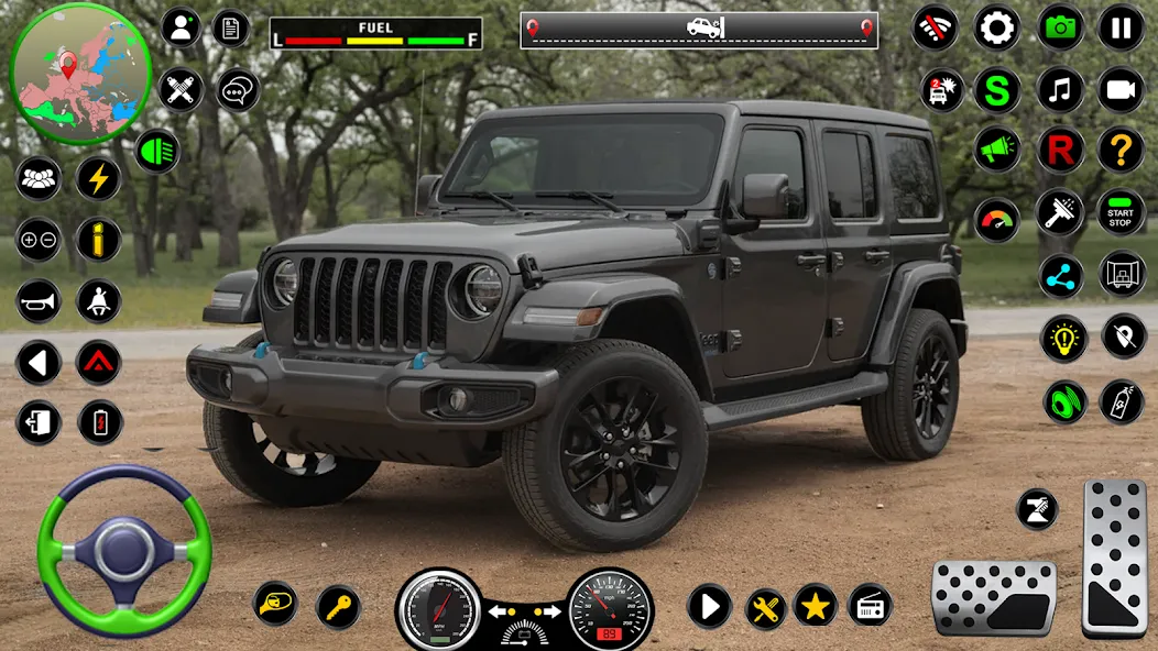 Jeep Driving Simulator offRoad (Джип Драйвинг Симулятор вне дороги)  [МОД Menu] Screenshot 4