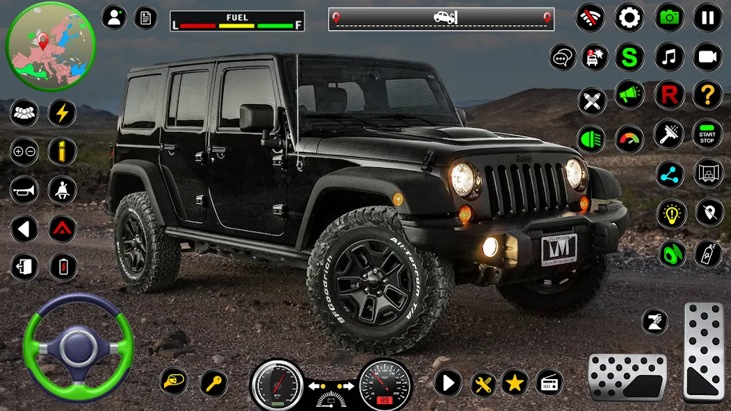 Jeep Driving Simulator offRoad (Джип Драйвинг Симулятор вне дороги)  [МОД Menu] Screenshot 5