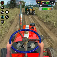 Взломанная Farming Tractor Game Simulator (Фарминг Трактор Игра Симулятор)  [МОД Меню] - полная версия apk на Андроид