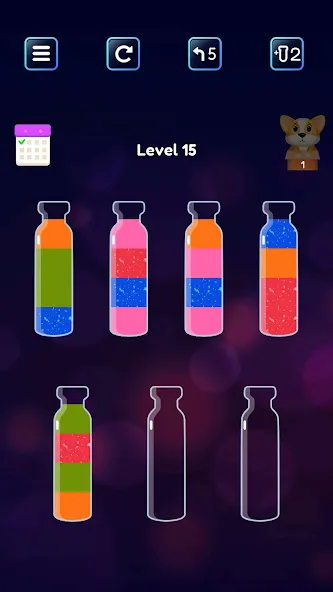 Soda Sort: Water Color Puzzle (Сода Сорт)  [МОД Бесконечные монеты] Screenshot 3