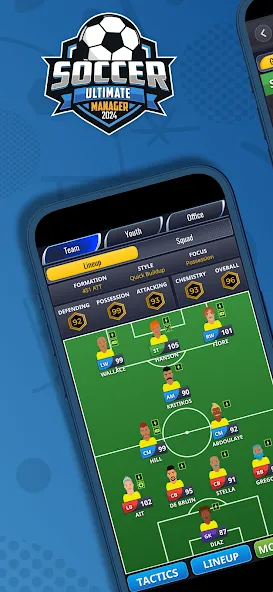 Ultimate Soccer Manager 2024 (Ультимейт Клуб Футбольный Менеджер)  [МОД Много монет] Screenshot 1