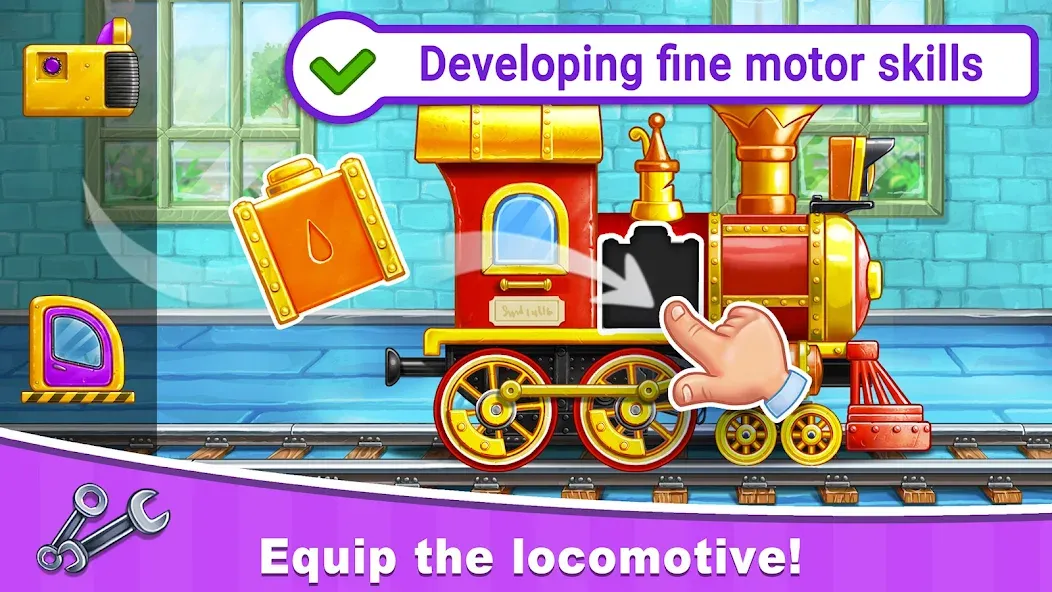 Train Games for Kids: station  [МОД Все открыто] Screenshot 1