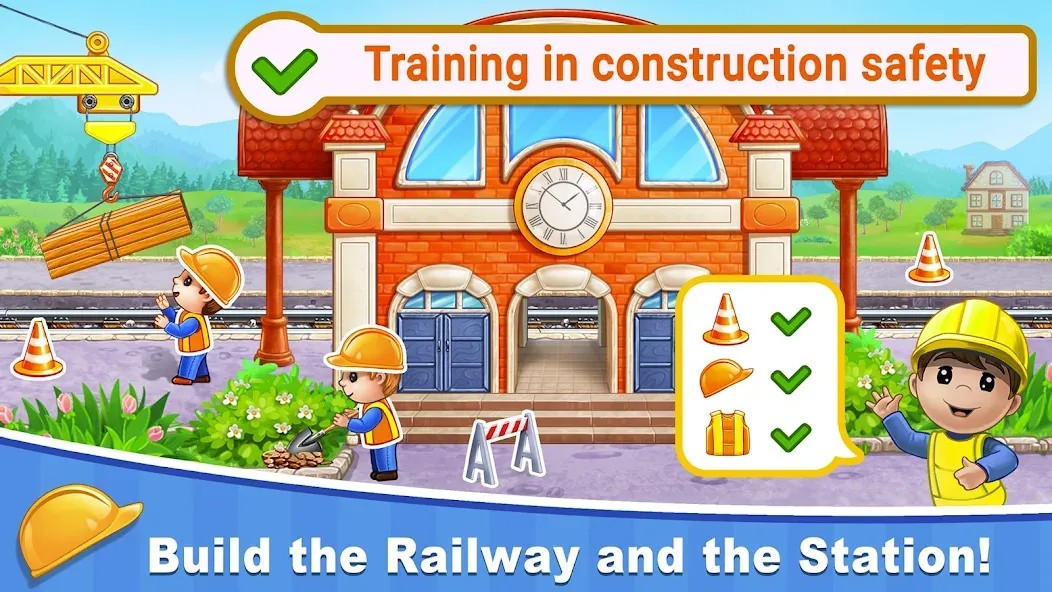 Train Games for Kids: station  [МОД Все открыто] Screenshot 3