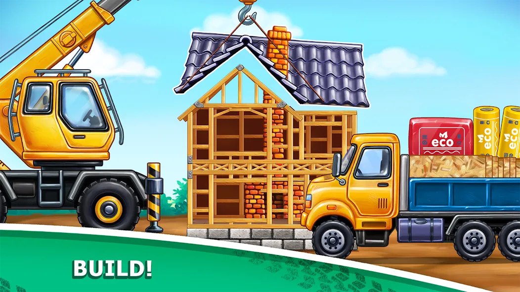 Truck games - build a house  [МОД Бесконечные монеты] Screenshot 4