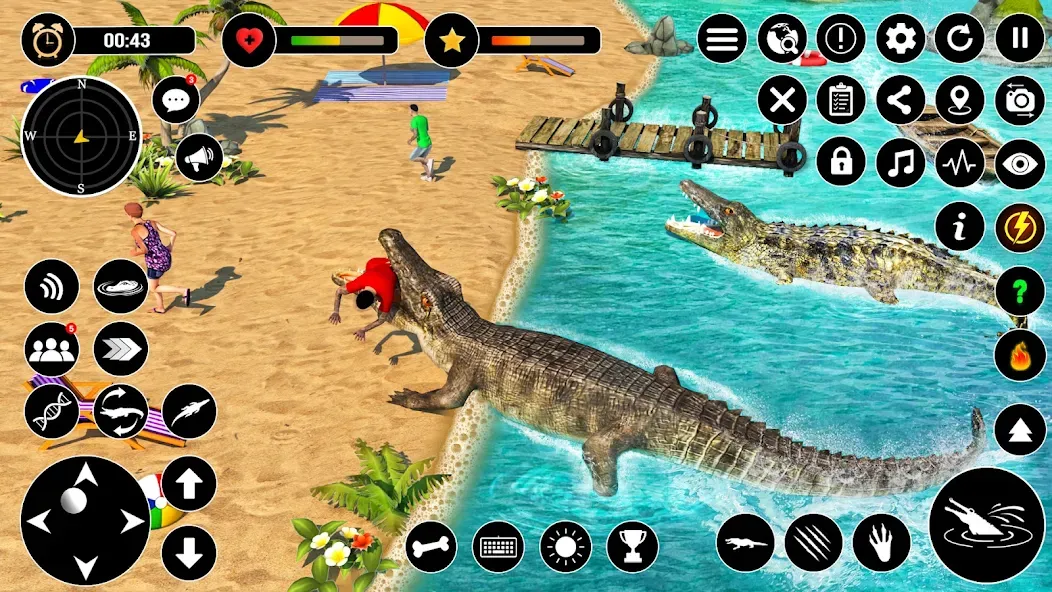 Animal Crocodile Attack Sim (Энимал Крокодайл Аттак Сим)  [МОД Бесконечные монеты] Screenshot 3