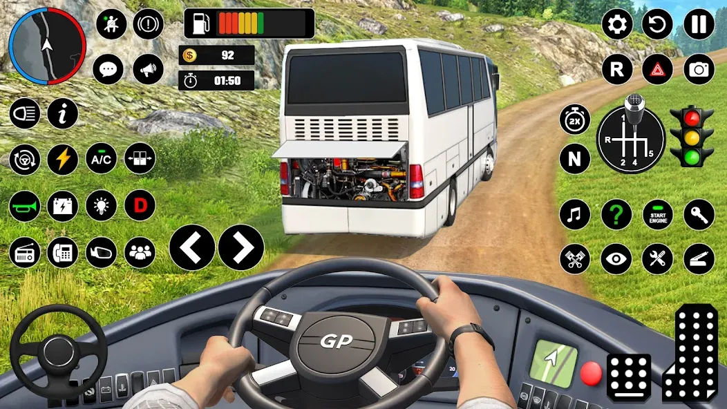 Offroad Bus Simulator Bus Game (Оффроуд Автобус Симулятор Игра)  [МОД Бесконечные деньги] Screenshot 3