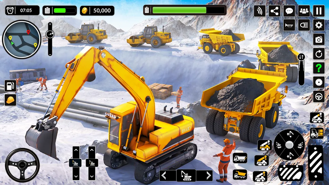 Snow Offroad Construction Game  [МОД Все открыто] Screenshot 2