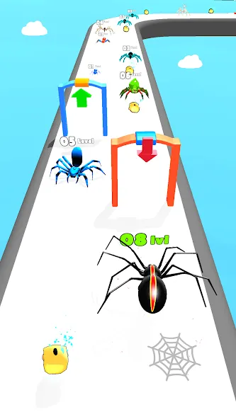 Insect Run - Spider Evolution (Инсект Эволюшн Ран)  [МОД Все открыто] Screenshot 1