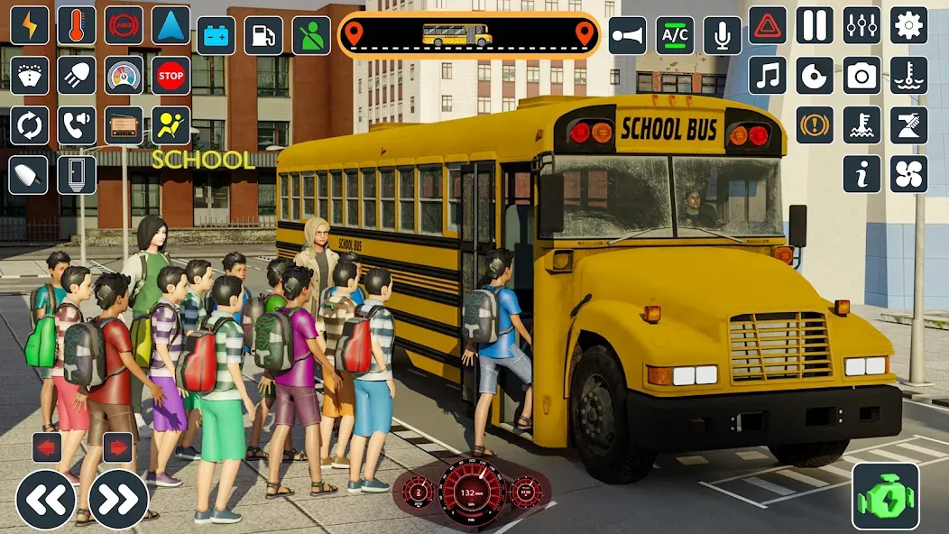 School Bus 3d : City Bus Games (Школьный автобус симулятор игры на автобусе)  [МОД Меню] Screenshot 3