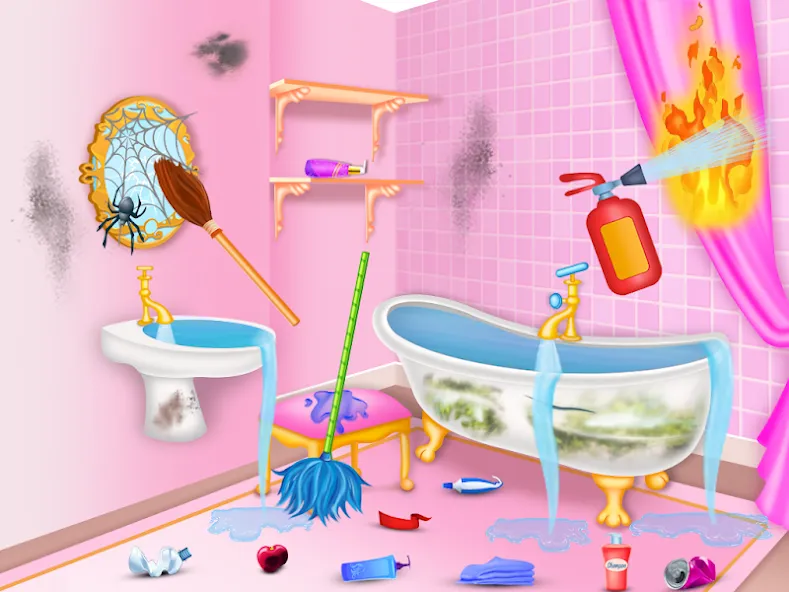 Princess house cleaning advent  [МОД Много монет] Screenshot 1