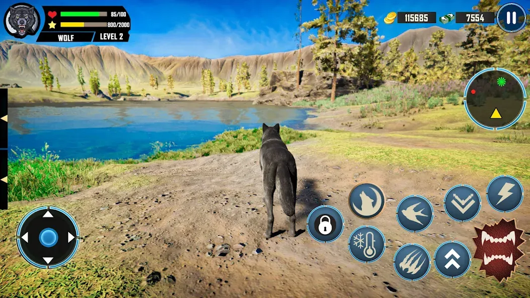 Wild Wolf Simulator Games  [МОД Меню] Screenshot 2