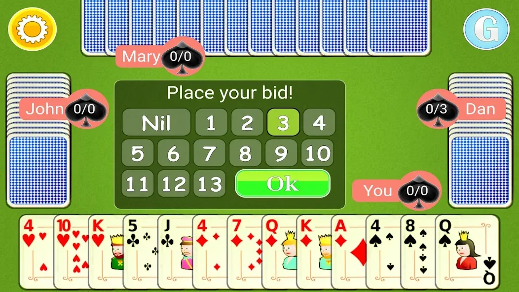 Spades Mobile  [МОД Много денег] Screenshot 2