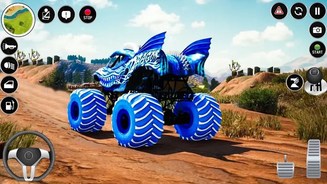 Extreme Monster Truck Game 3D (Монстр Трак Экстремальные Игры)  [МОД Меню] Screenshot 1