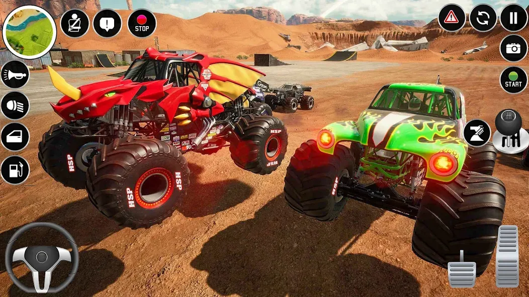 Extreme Monster Truck Game 3D (Монстр Трак Экстремальные Игры)  [МОД Меню] Screenshot 3