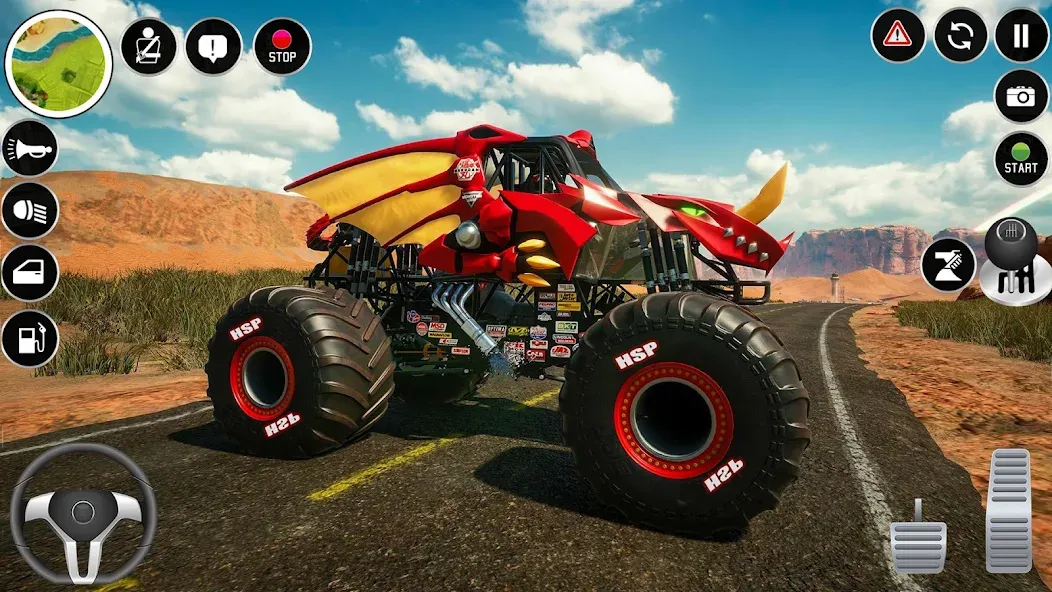 Extreme Monster Truck Game 3D (Монстр Трак Экстремальные Игры)  [МОД Меню] Screenshot 4