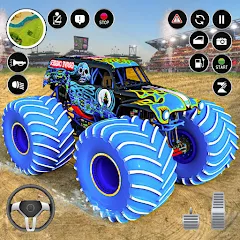 Скачать взломанную Extreme Monster Truck Game 3D (Монстр Трак Экстремальные Игры)  [МОД Меню] - полная версия apk на Андроид