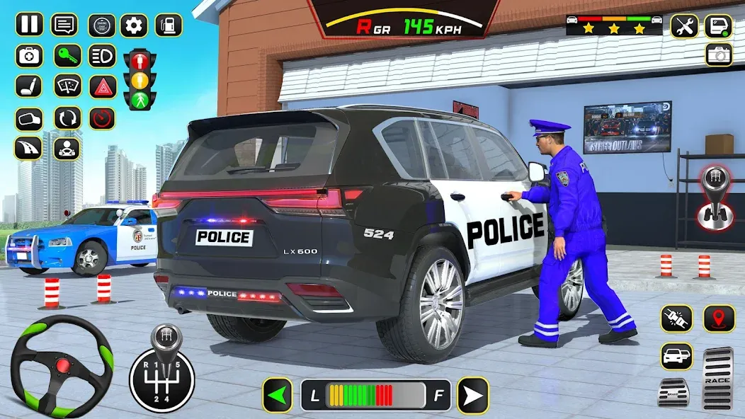 Police Car Driving School Game (Полицейская школа вождения автомобилей)  [МОД Меню] Screenshot 2