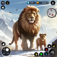 Скачать взломанную Lion Simulator Wild Lion Games  [МОД Много монет] - полная версия apk на Андроид